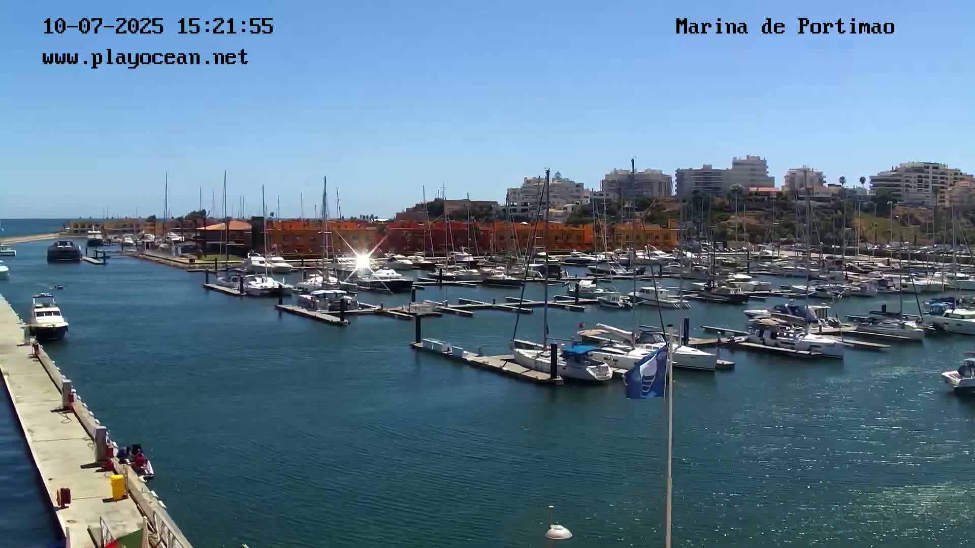 Portiamo City from Marina de Portimão Live Cam - Faro, Algarve, Portugal