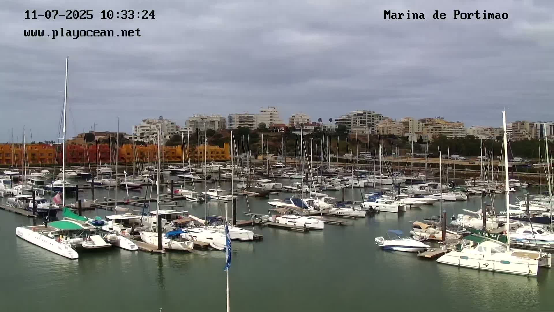 Portiamo City from Marina de Portimão Live Cam - Faro, Algarve, Portugal