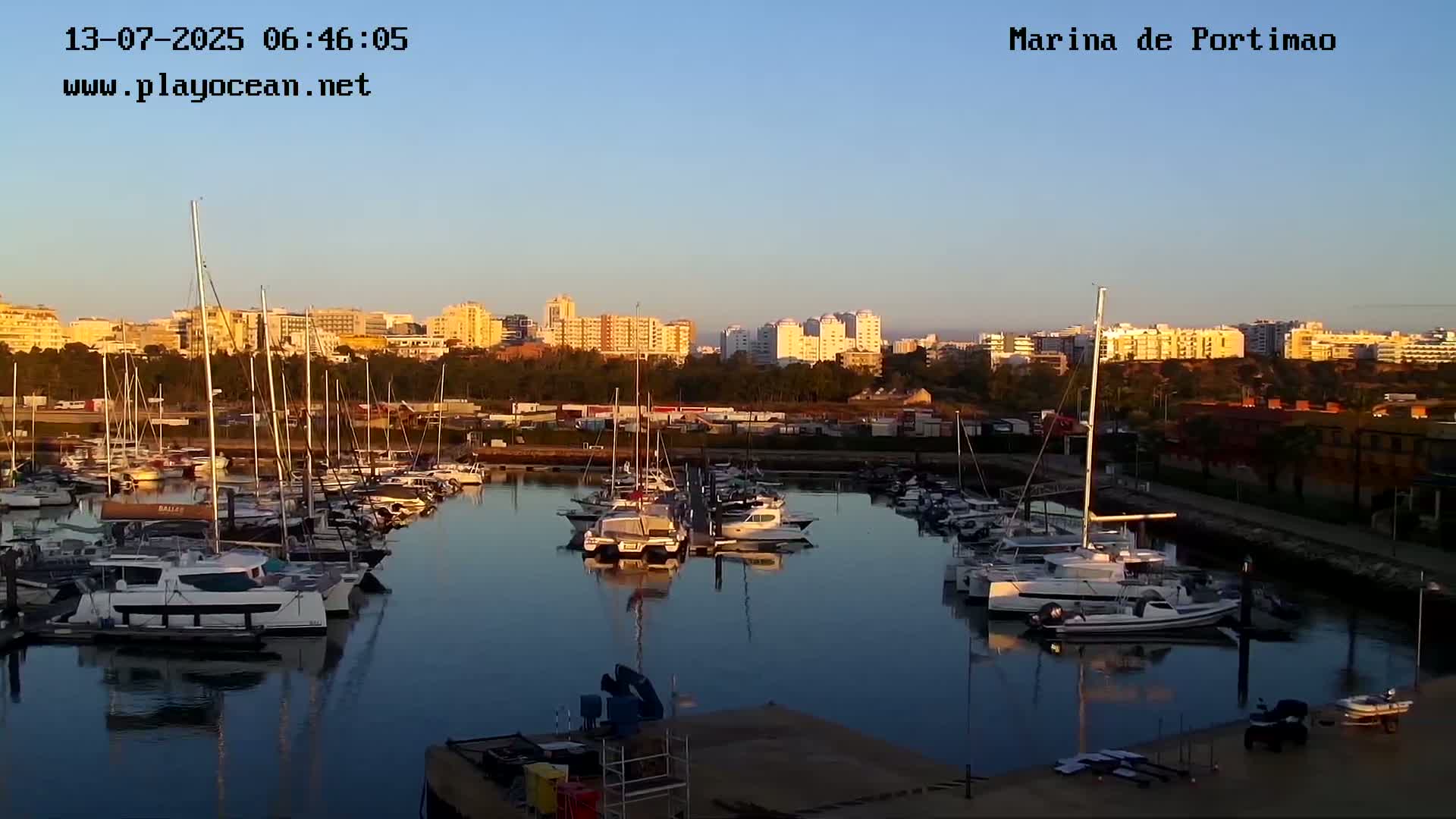Portiamo City from Marina de Portimão Live Cam - Faro, Algarve, Portugal