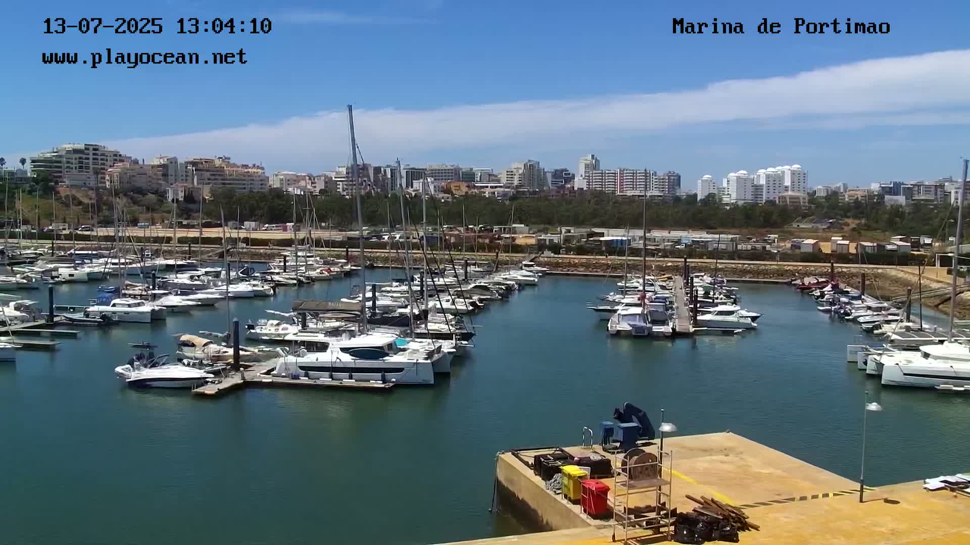 Portiamo City from Marina de Portimão Live Cam - Faro, Algarve, Portugal
