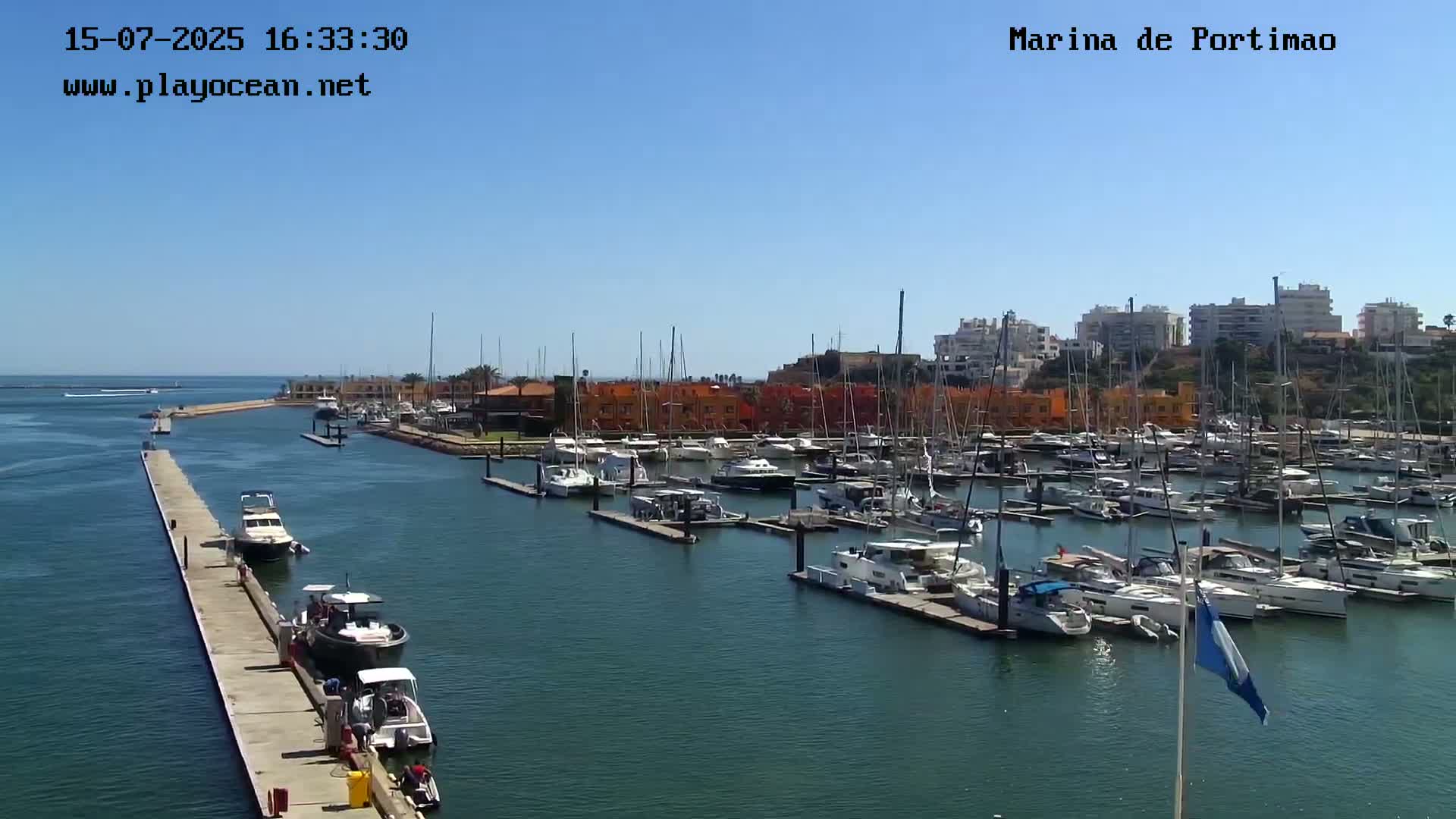 Portiamo City from Marina de Portimão Live Cam - Faro, Algarve, Portugal