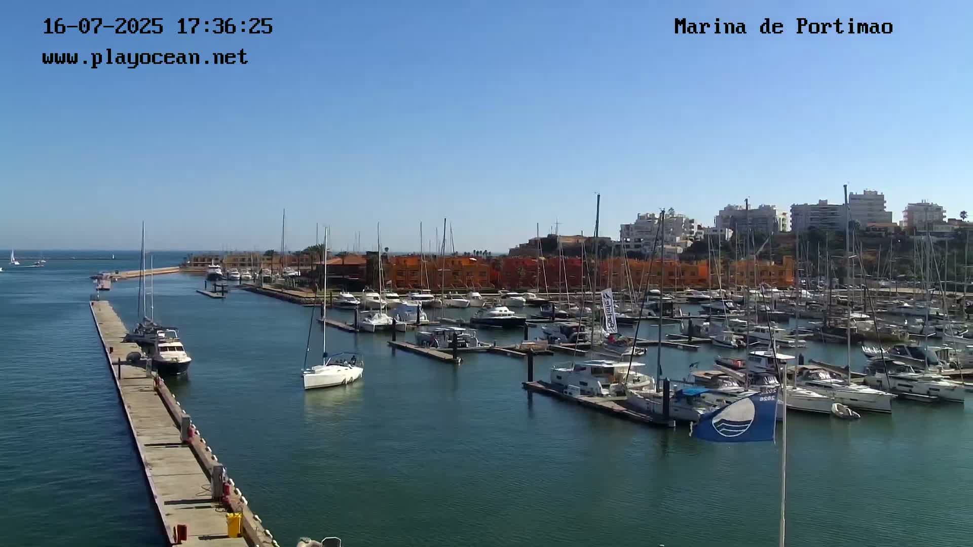 Portiamo City from Marina de Portimão Live Cam - Faro, Algarve, Portugal