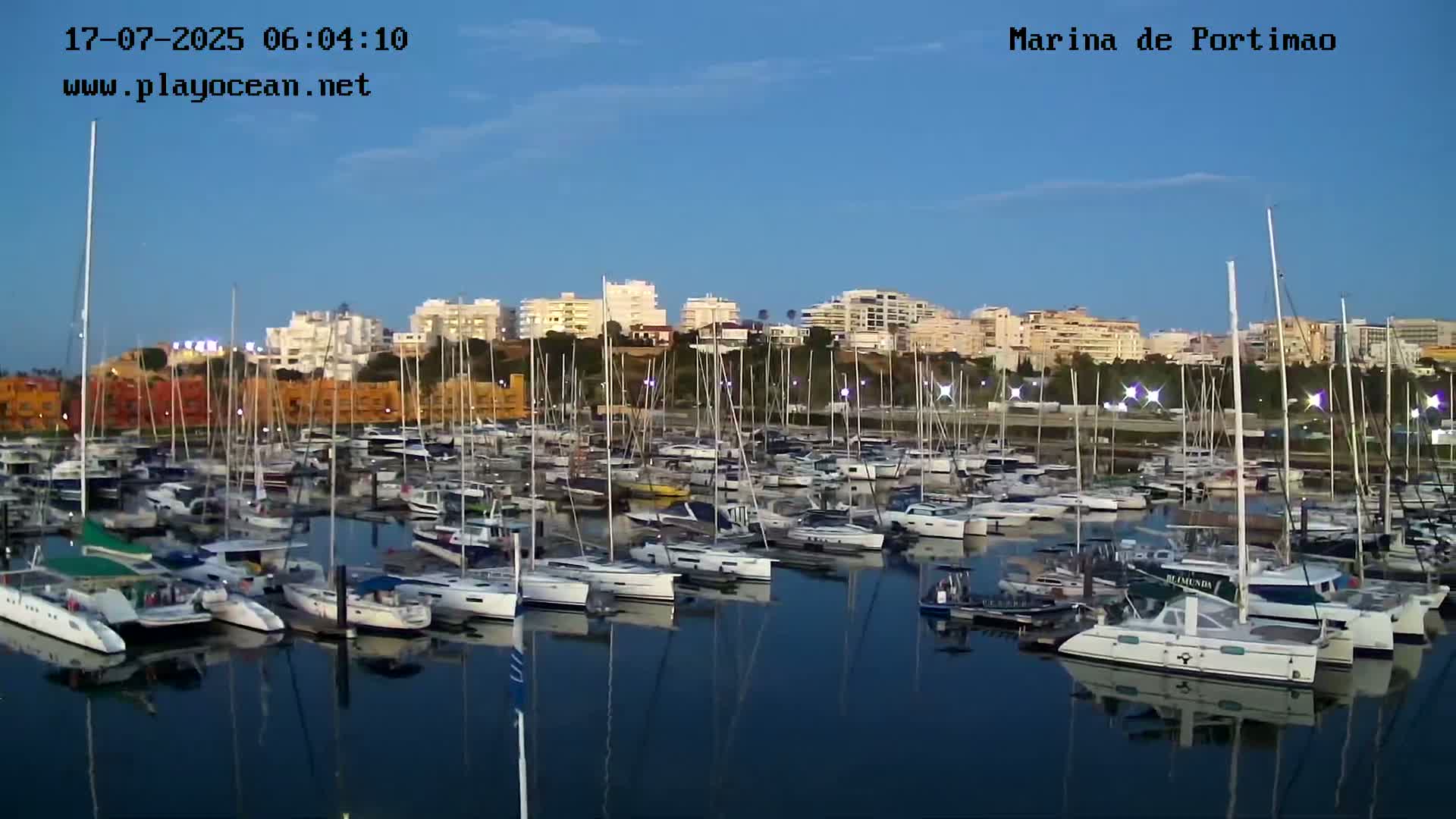Portiamo City from Marina de Portimão Live Cam - Faro, Algarve, Portugal