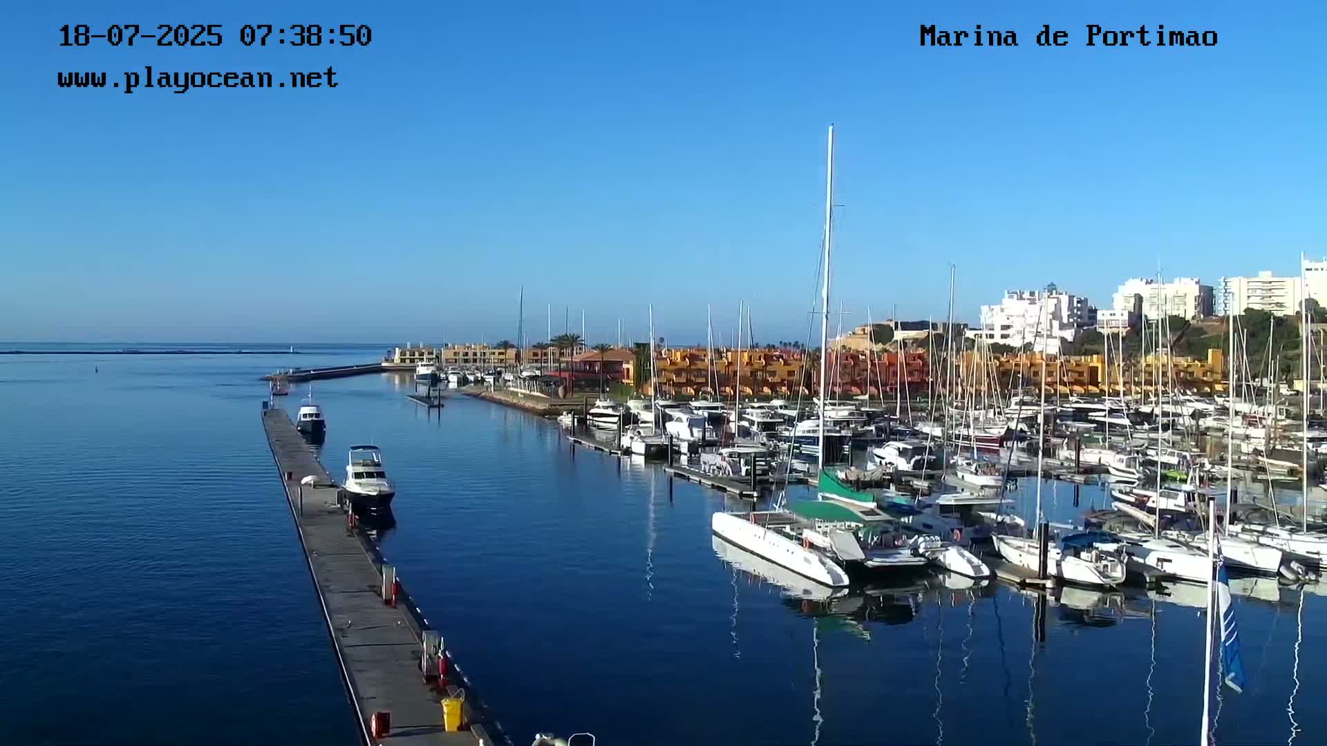 Portiamo City from Marina de Portimão Live Cam - Faro, Algarve, Portugal