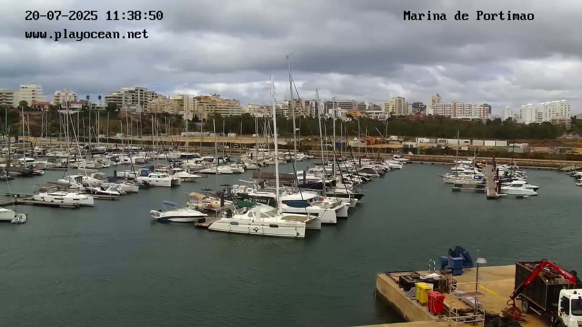 Portiamo City from Marina de Portimão Live Cam - Faro, Algarve, Portugal