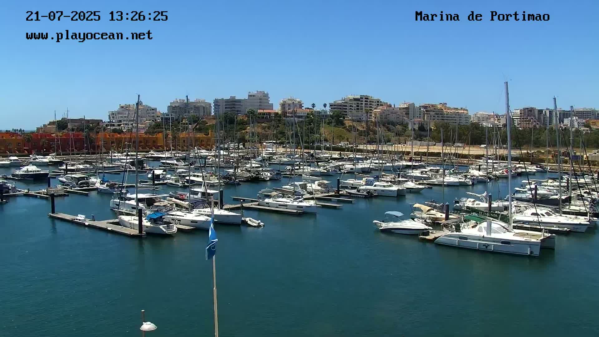 Portiamo City from Marina de Portimão Live Cam - Faro, Algarve, Portugal