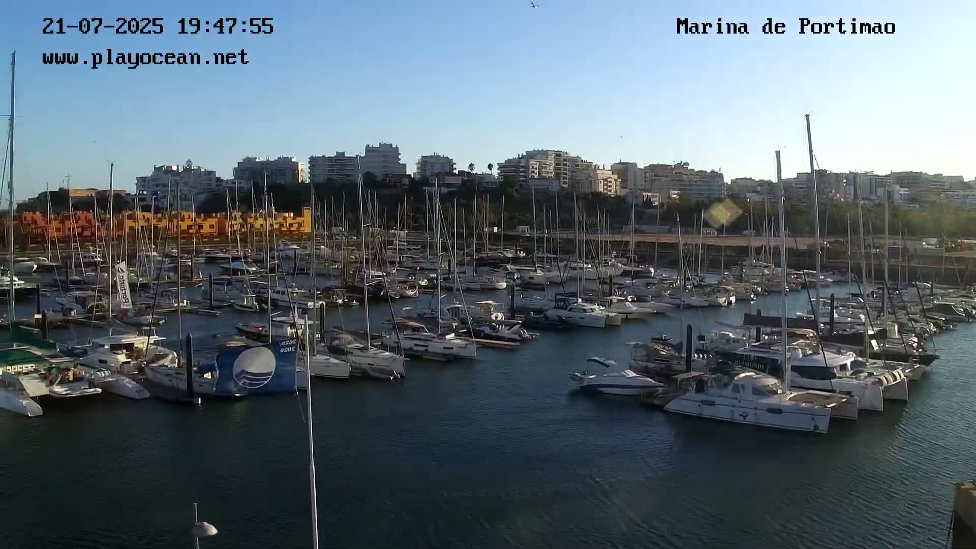 Portiamo City from Marina de Portimão Live Cam - Faro, Algarve, Portugal
