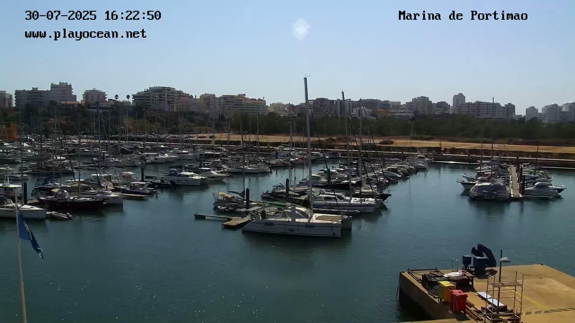 Portiamo City from Marina de Portimão Live Cam - Faro, Algarve, Portugal