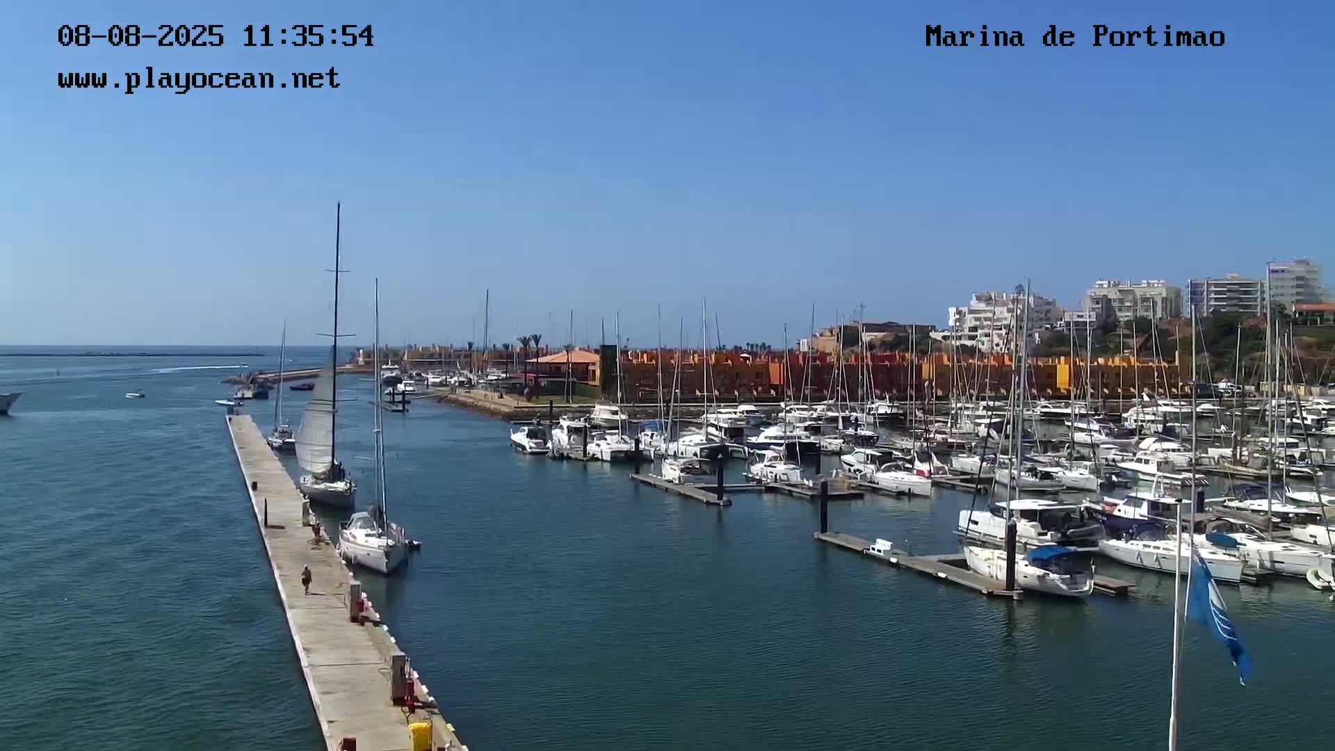 Portiamo City from Marina de Portimão Live Cam - Faro, Algarve, Portugal