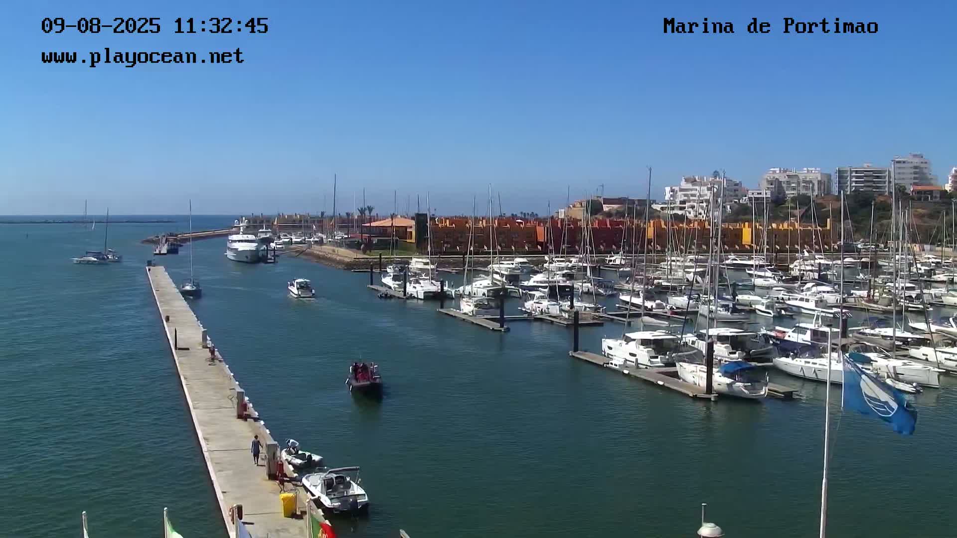 Portiamo City from Marina de Portimão Live Cam - Faro, Algarve, Portugal