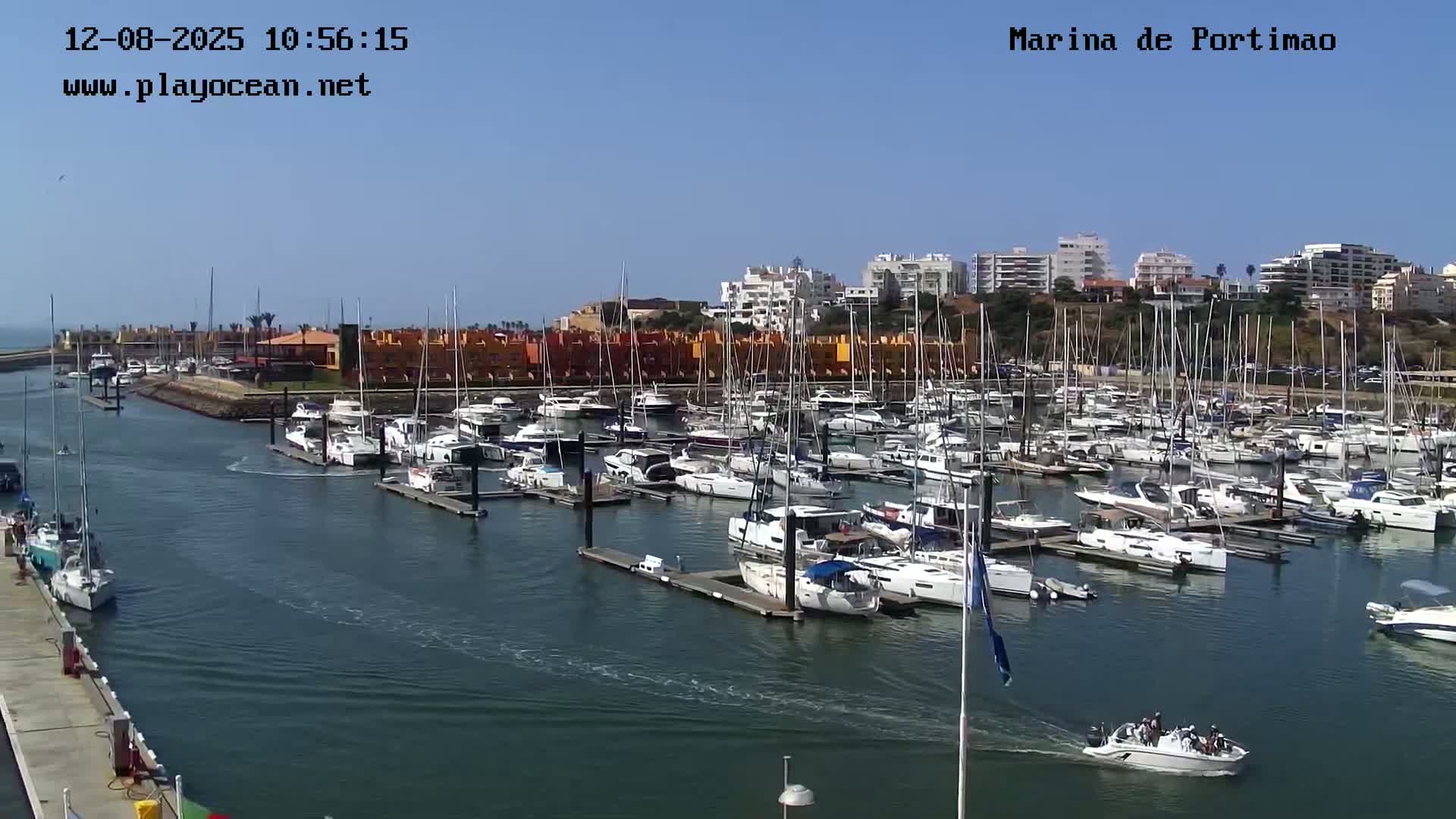 Portiamo City from Marina de Portimão Live Cam - Faro, Algarve, Portugal