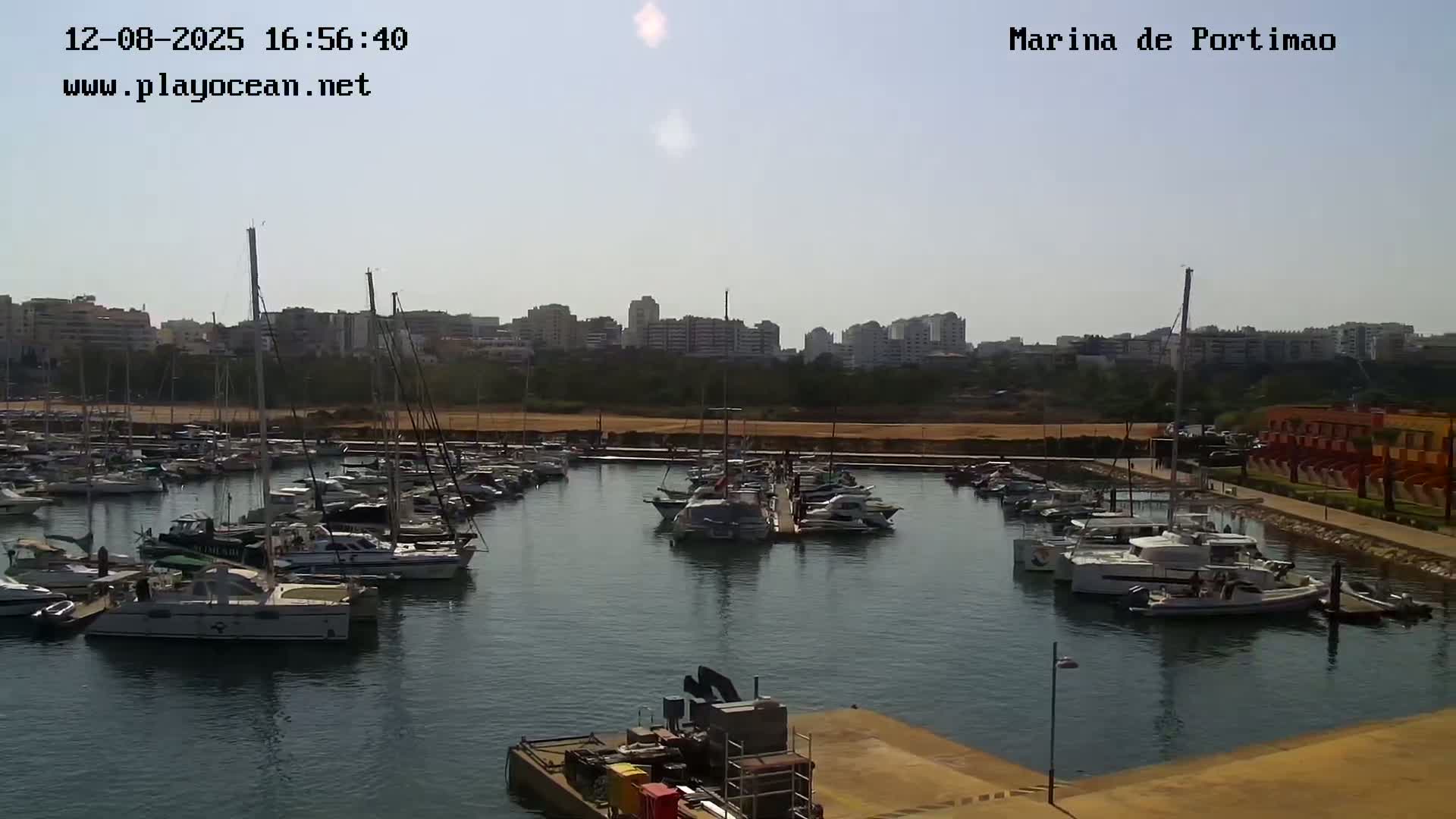 Portiamo City from Marina de Portimão Live Cam - Faro, Algarve, Portugal