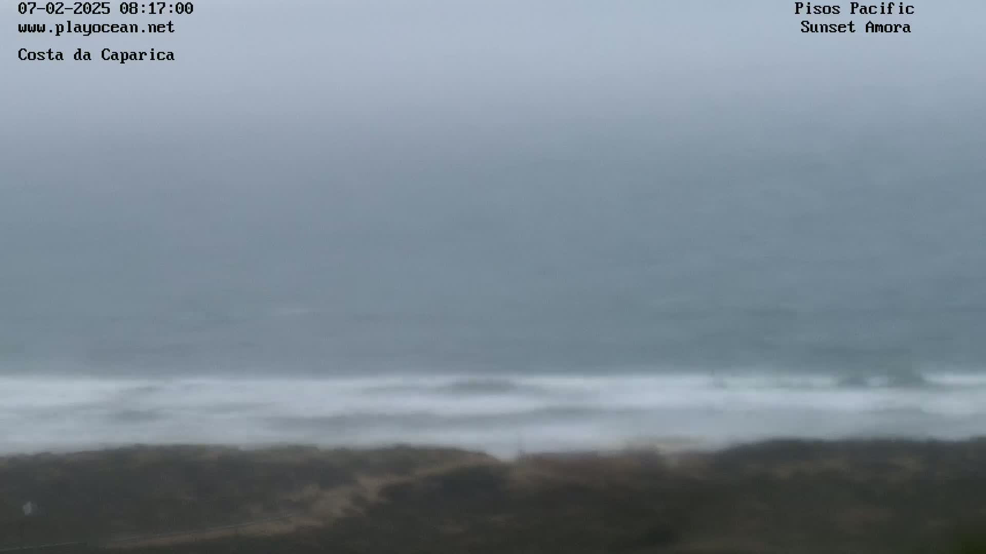 Costa da Caparica Coast Line & Atlantic Ocean Live Cam - Almada, Setubal, Portugal