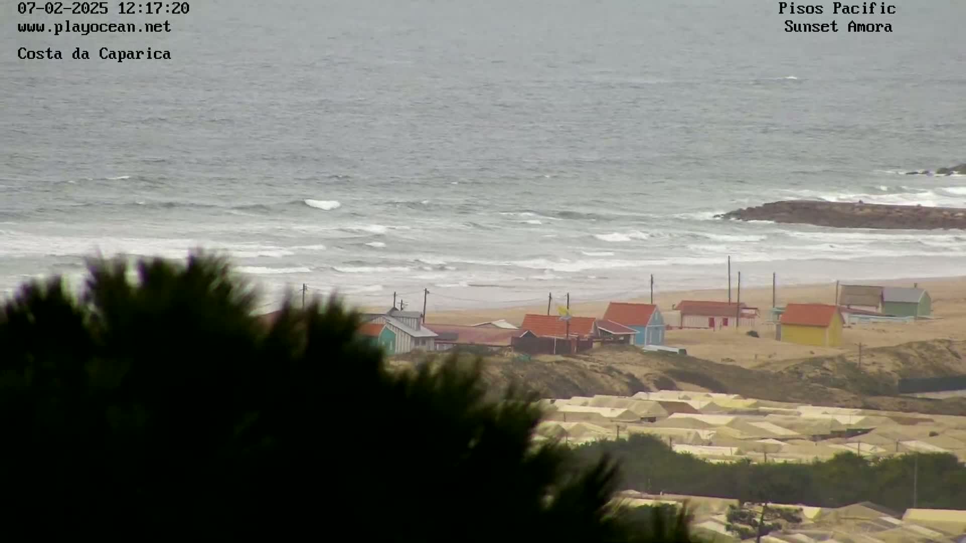 Costa da Caparica Coast Line & Atlantic Ocean Live Cam - Almada, Setubal, Portugal