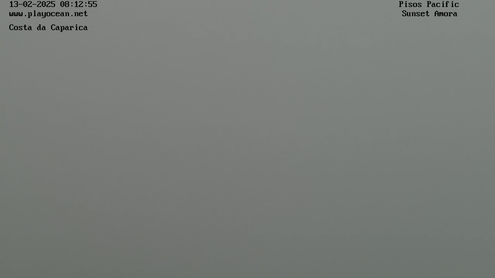 A uniformly gray, overcast sky is visible.