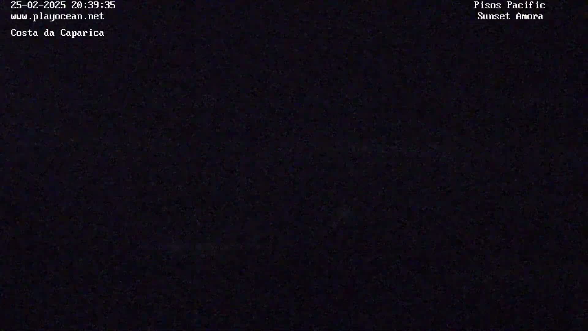 The image shows a completely dark scene at night.