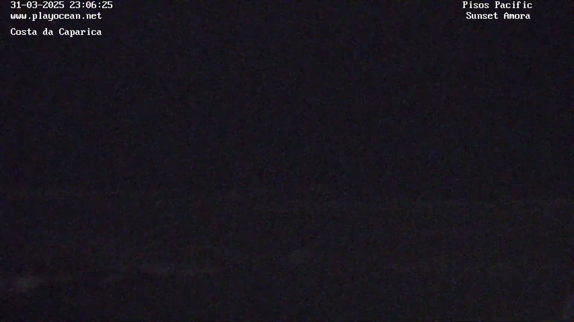 The image shows a dark, nighttime scene with a hint of a lighter area near the bottom.