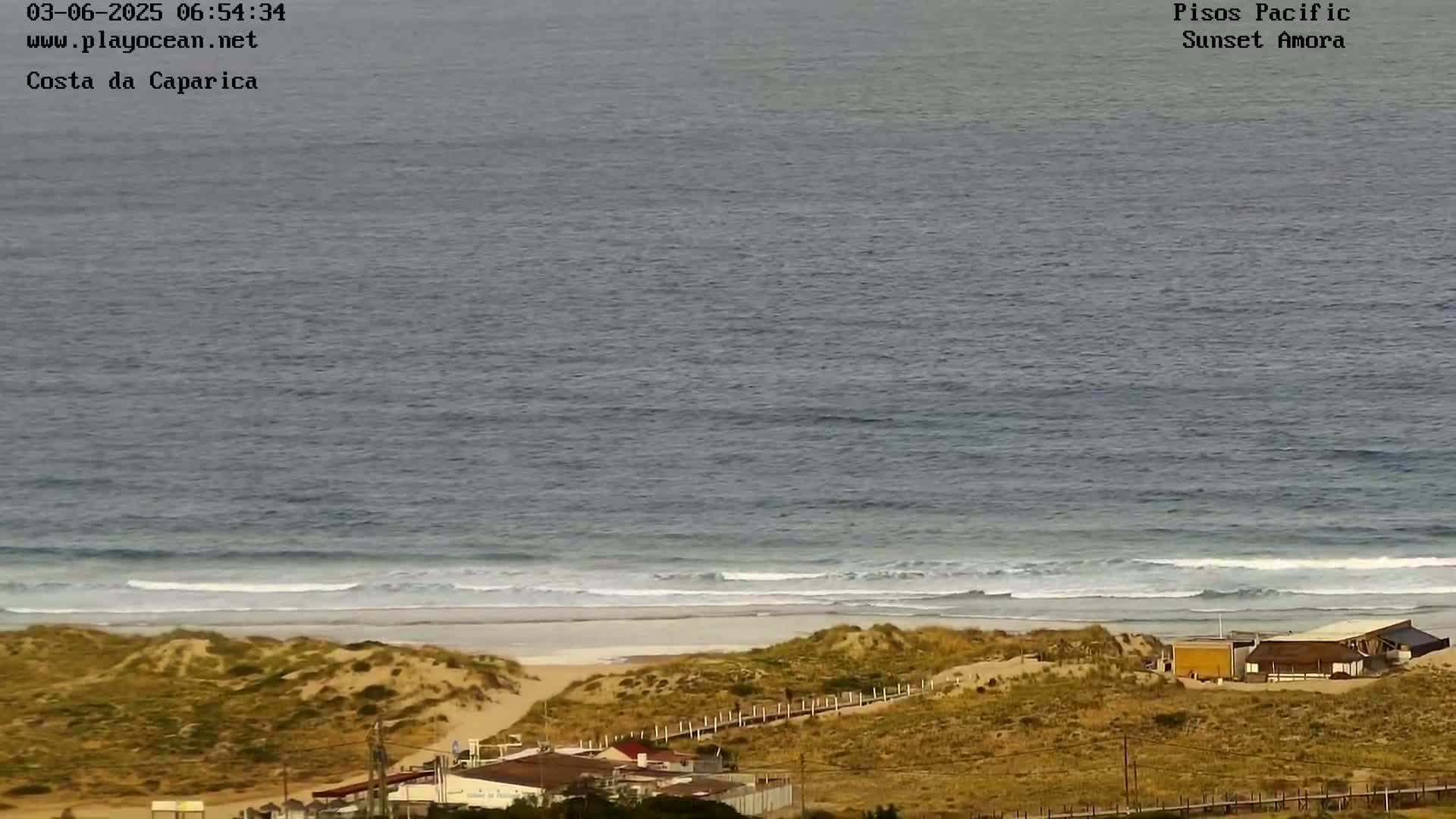Costa da Caparica Coast Line & Atlantic Ocean Live Cam - Almada, Setubal, Portugal