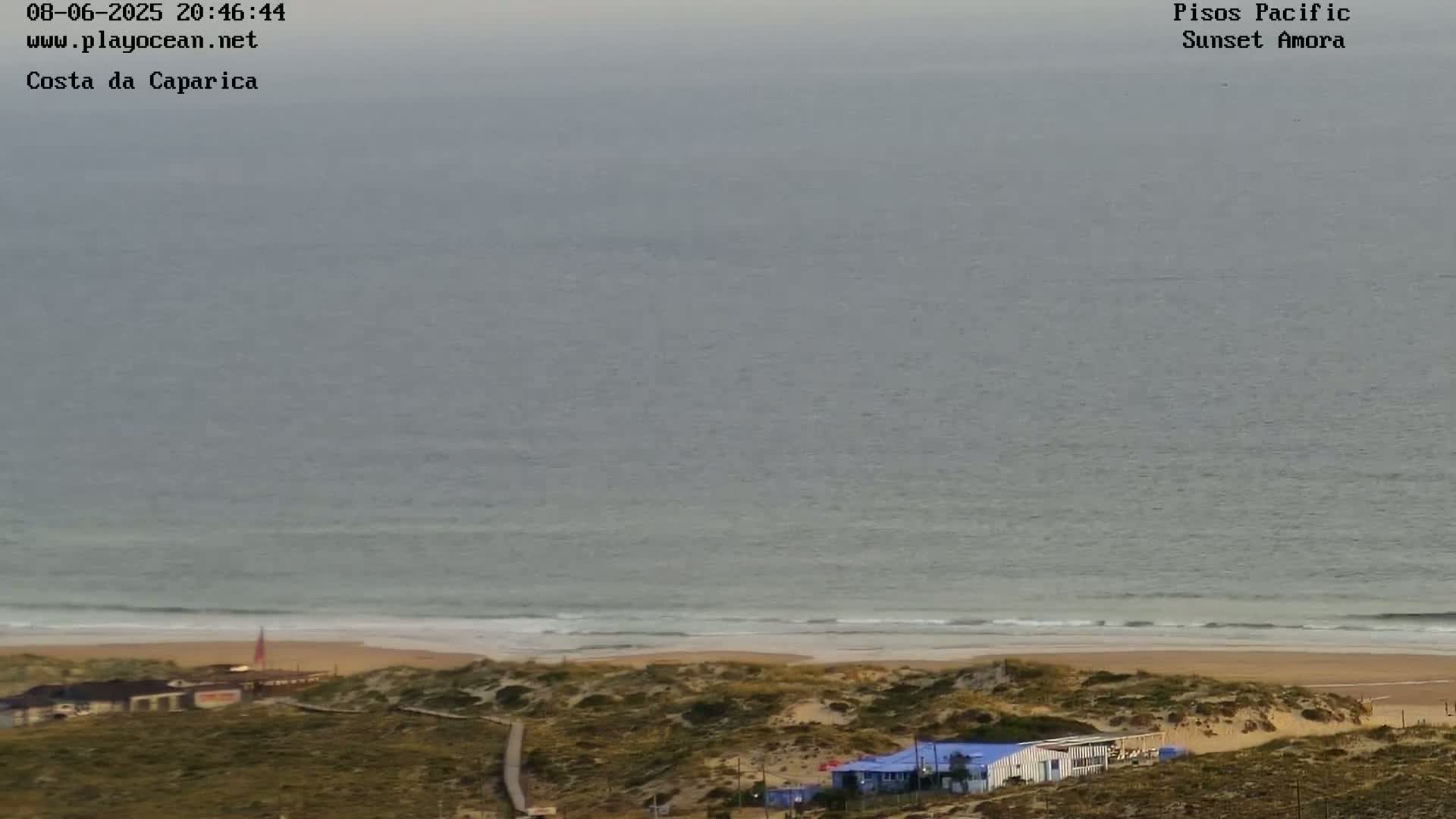 Costa da Caparica Coast Line & Atlantic Ocean Live Cam - Almada, Setubal, Portugal