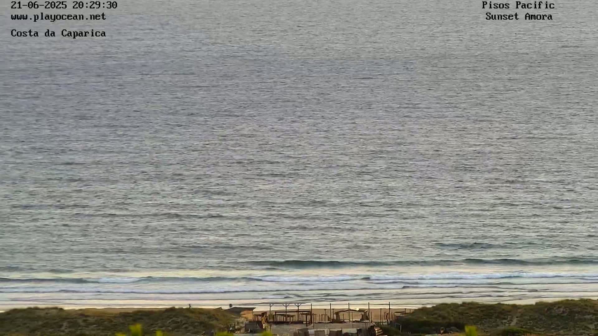 Costa da Caparica Coast Line & Atlantic Ocean Live Cam - Almada, Setubal, Portugal