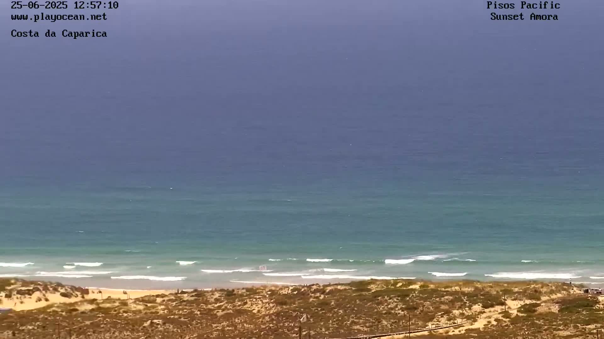 Costa da Caparica Coast Line & Atlantic Ocean Live Cam - Almada, Setubal, Lisbon, Portugal
