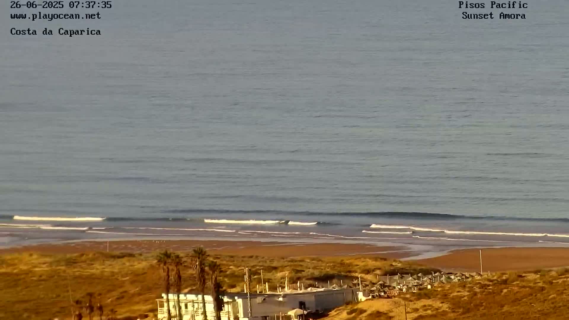 Costa da Caparica Coast Line & Atlantic Ocean Live Cam - Almada, Setubal, Lisbon, Portugal