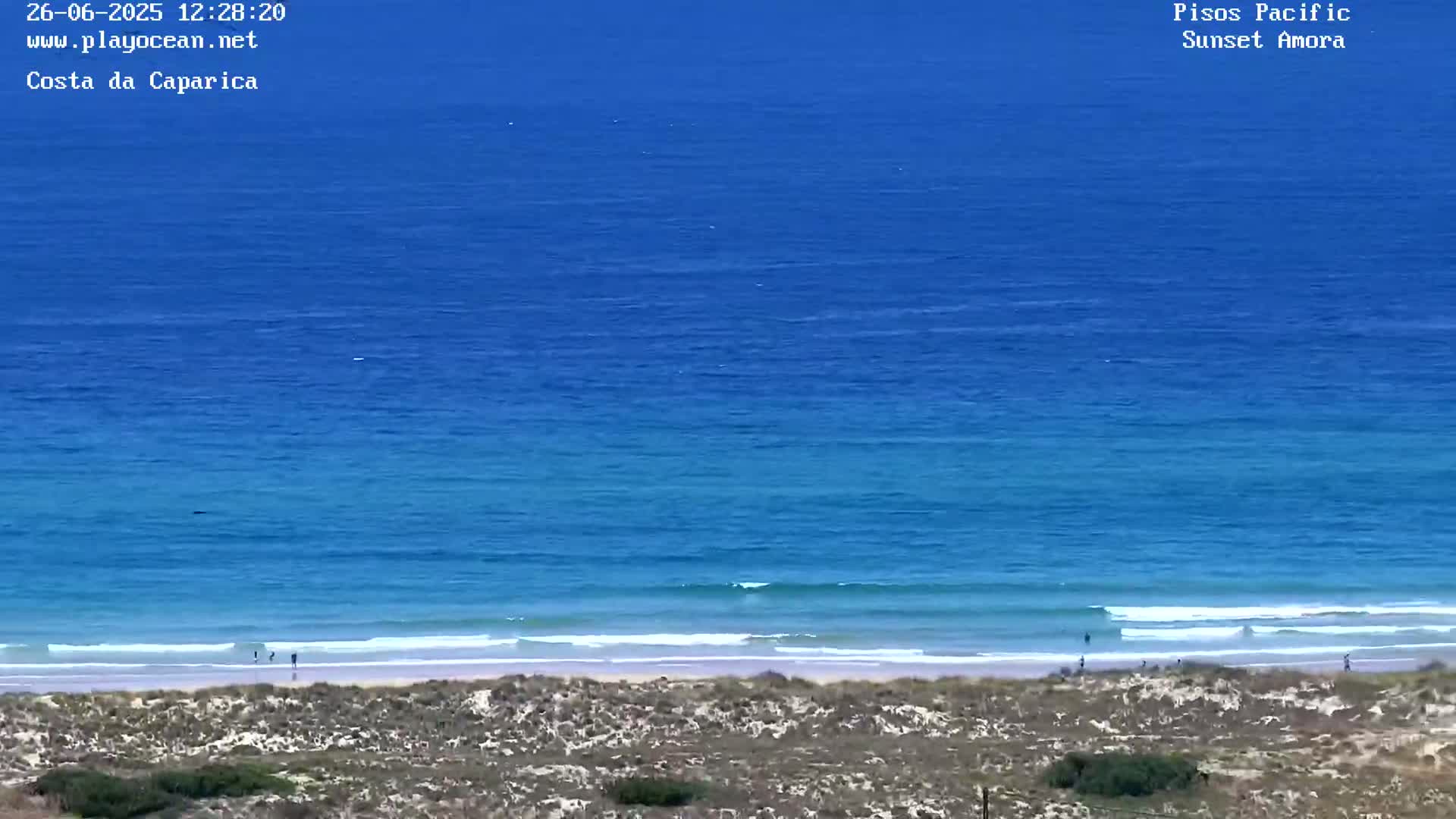 Costa da Caparica Coast Line & Atlantic Ocean Live Cam - Almada, Setubal, Lisbon, Portugal