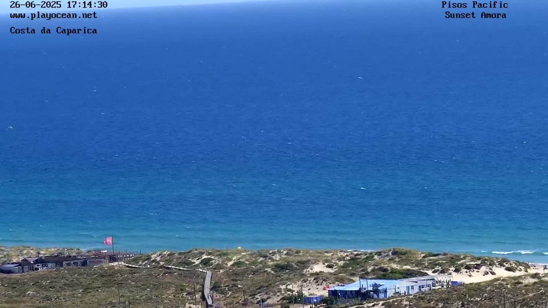 Costa da Caparica Coast Line & Atlantic Ocean Live Cam - Almada, Setubal, Lisbon, Portugal