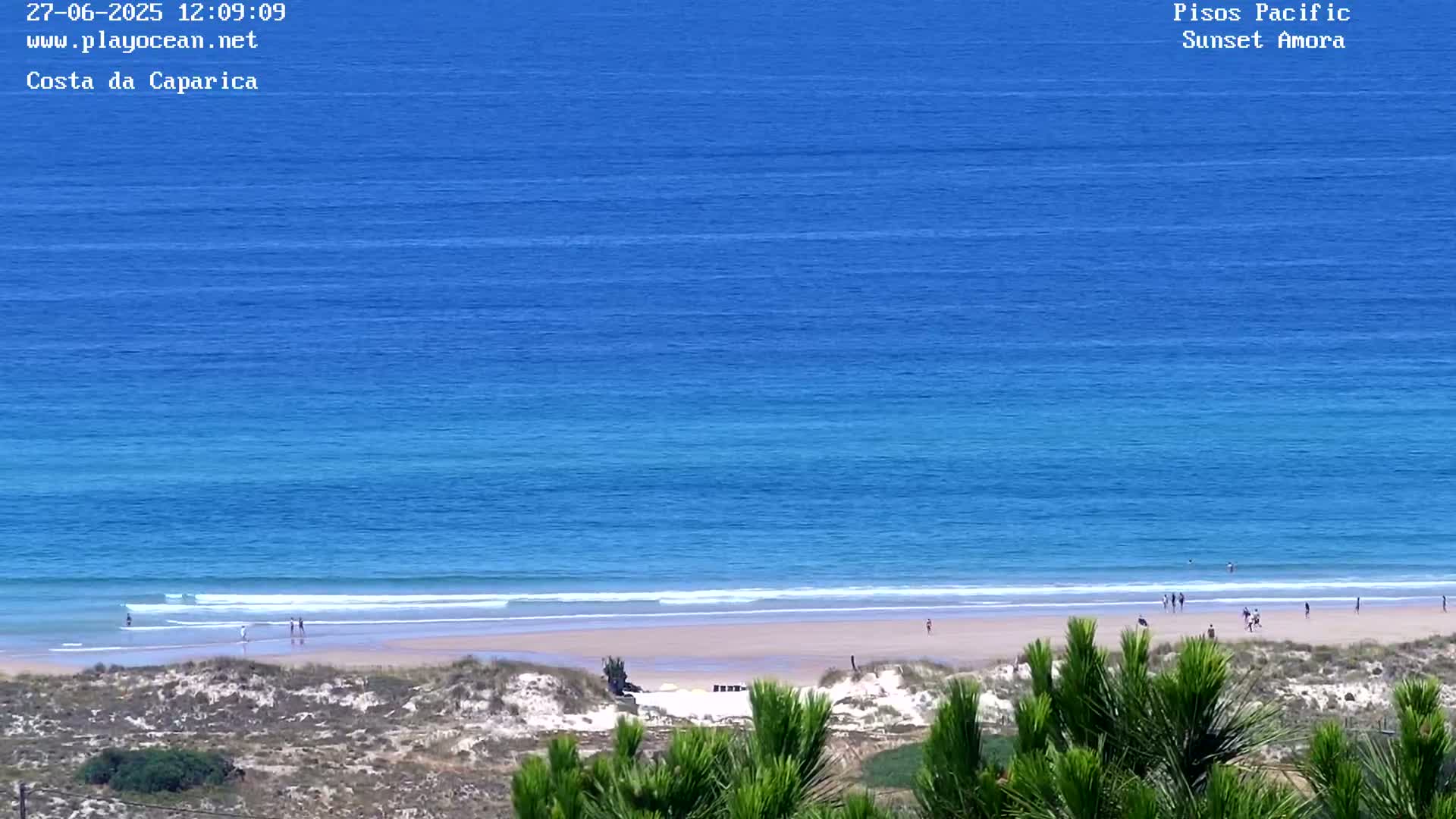 Costa da Caparica Coast Line & Atlantic Ocean Live Cam - Almada, Setubal, Lisbon, Portugal