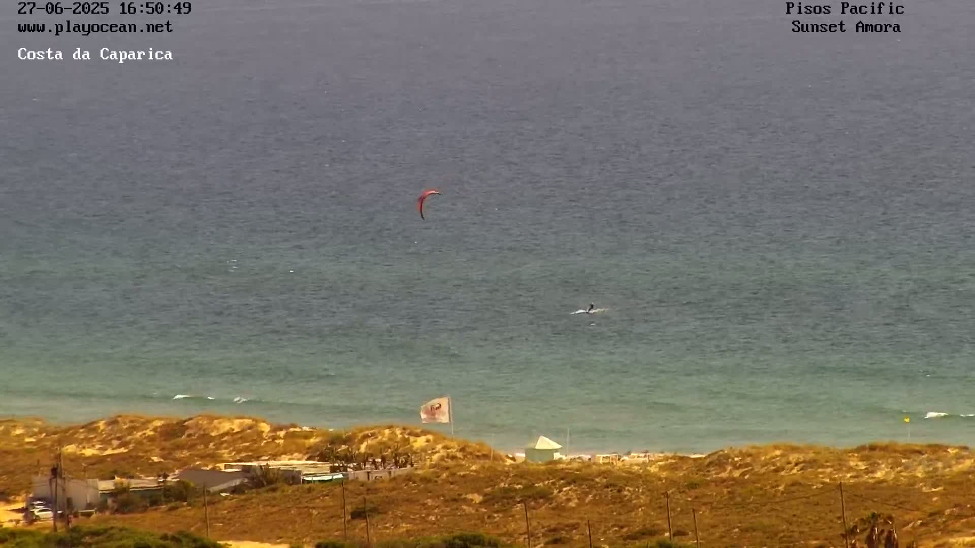 Costa da Caparica Coast Line & Atlantic Ocean Live Cam - Almada, Setubal, Lisbon, Portugal
