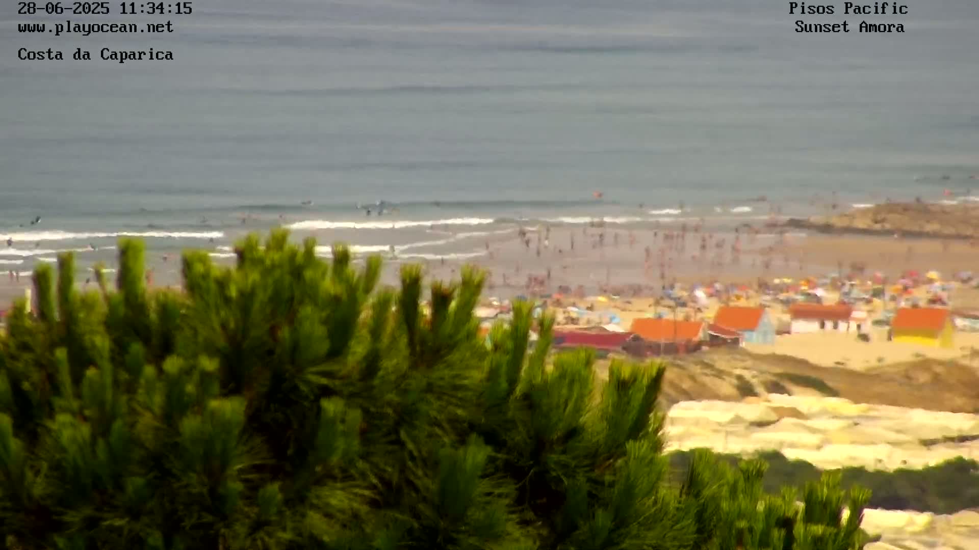 Costa da Caparica Coast Line & Atlantic Ocean Live Cam - Almada, Setubal, Lisbon, Portugal
