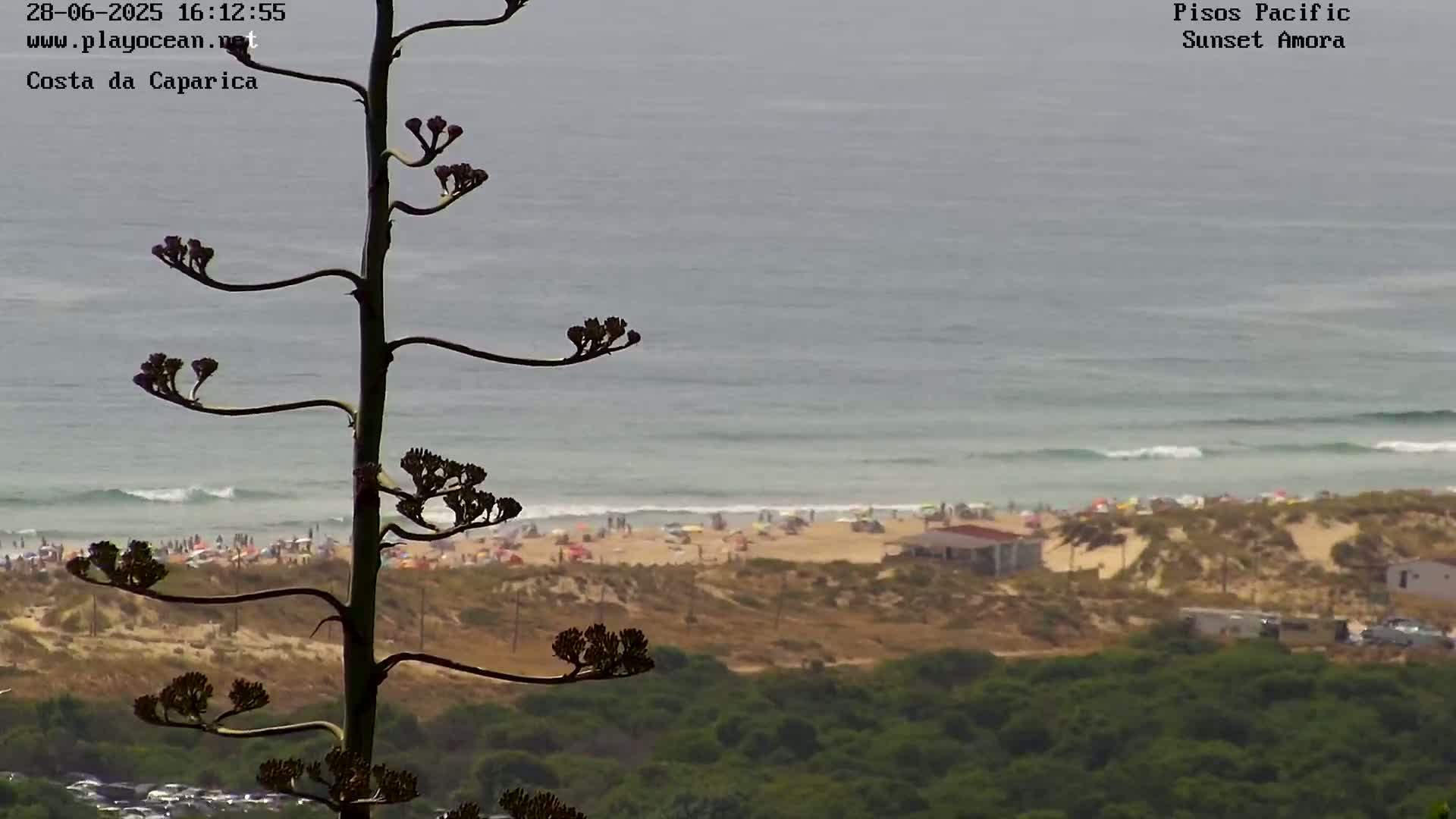 Costa da Caparica Coast Line & Atlantic Ocean Live Cam - Almada, Setubal, Lisbon, Portugal