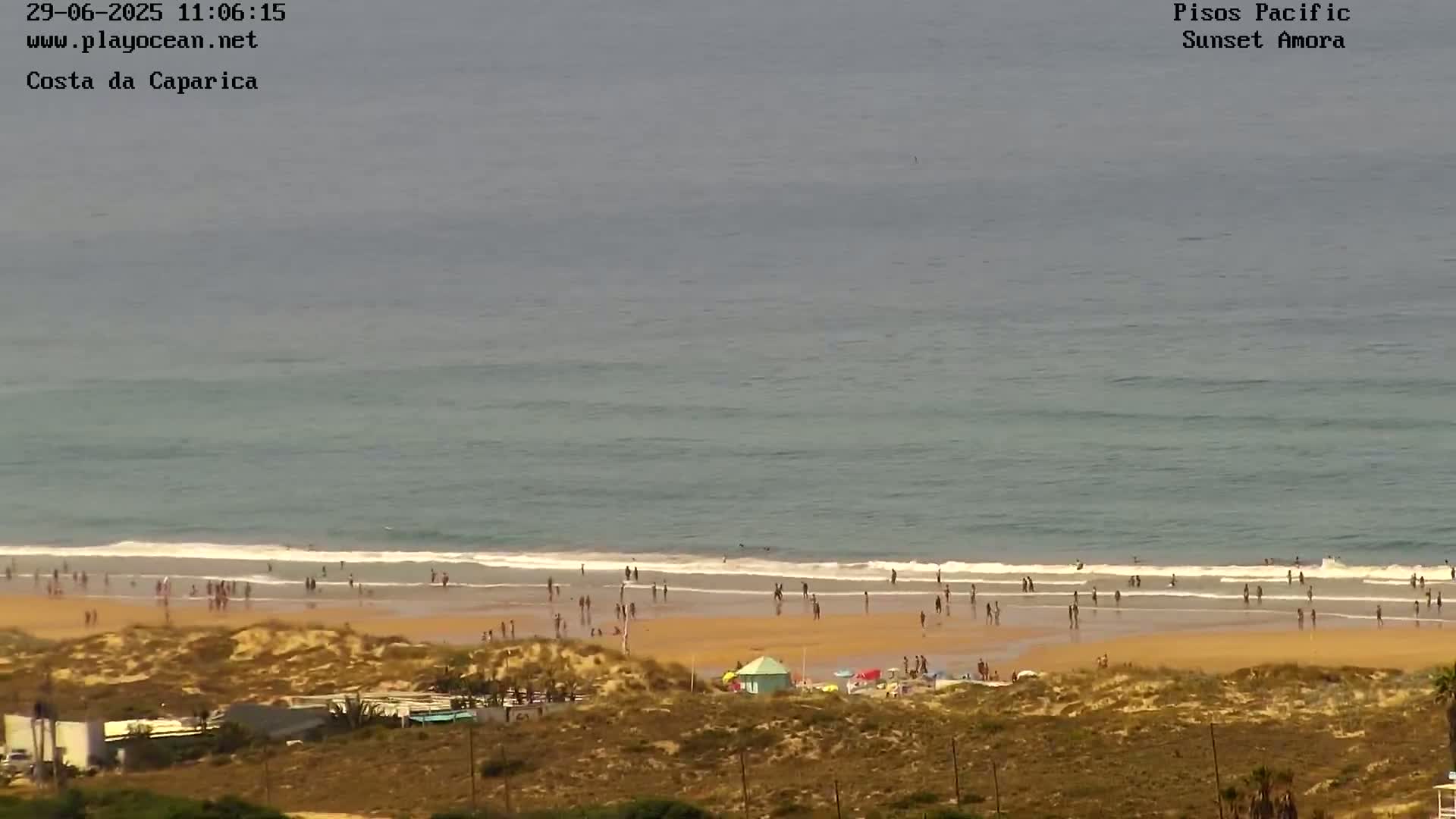 Costa da Caparica Coast Line & Atlantic Ocean Live Cam - Almada, Setubal, Lisbon, Portugal