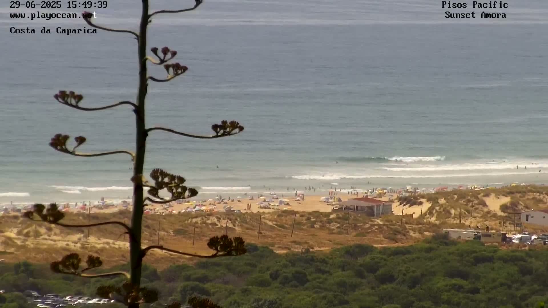 Costa da Caparica Coast Line & Atlantic Ocean Live Cam - Almada, Setubal, Lisbon, Portugal
