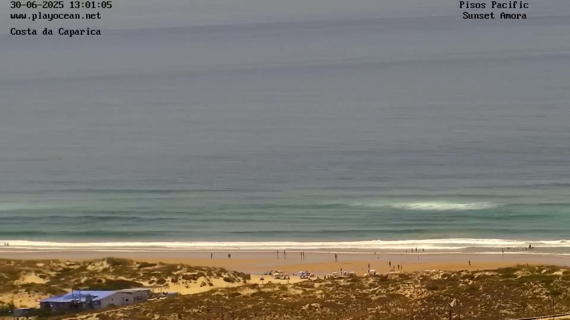 Costa da Caparica Coast Line & Atlantic Ocean Live Cam - Almada, Setubal, Lisbon, Portugal