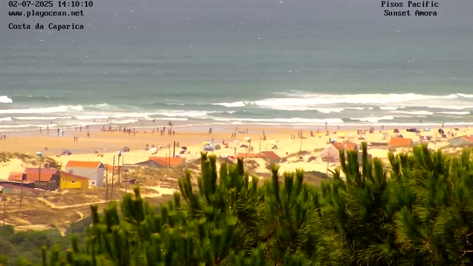 Costa da Caparica Coast Line & Atlantic Ocean Live Cam - Almada, Setubal, Lisbon, Portugal