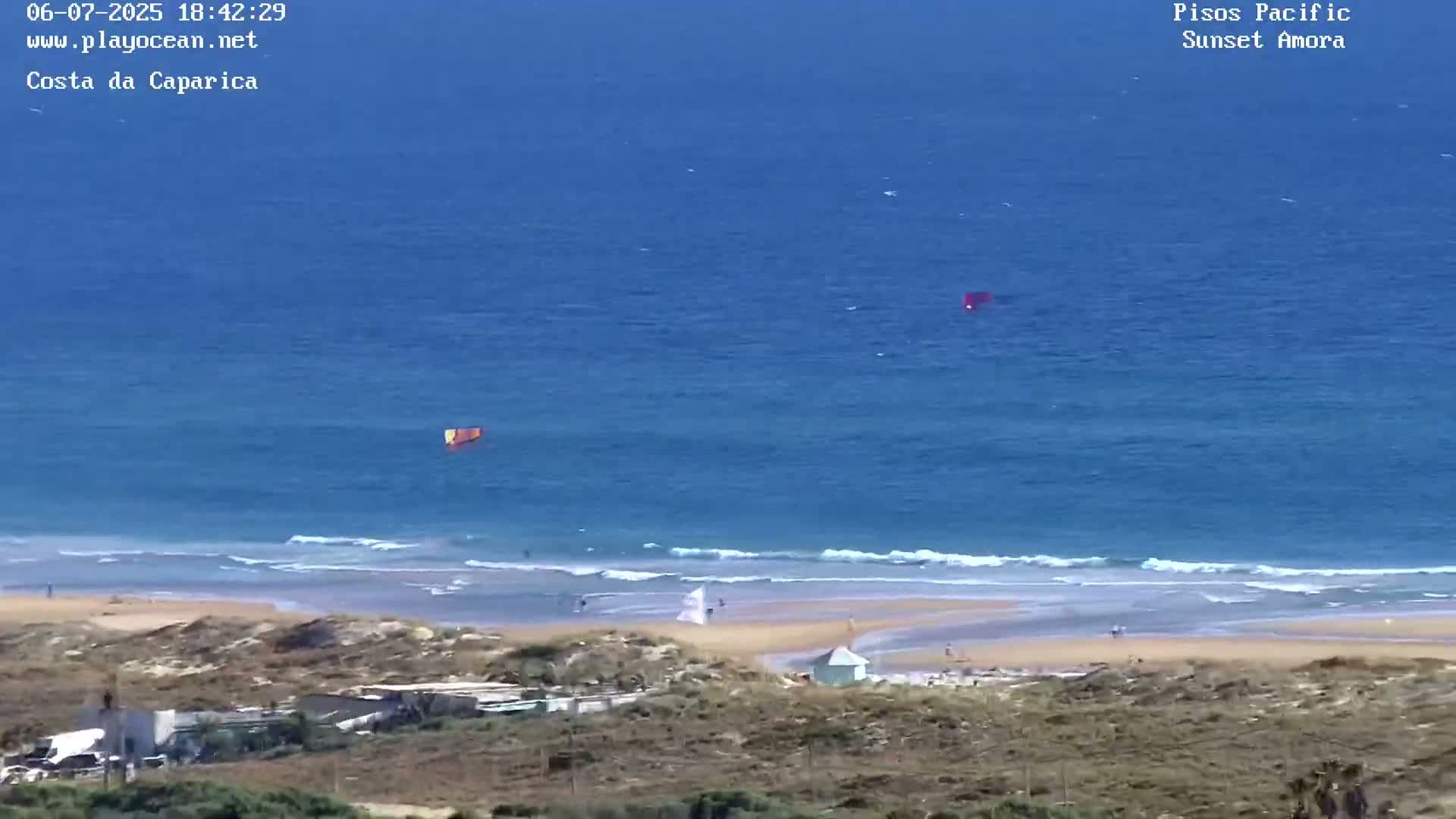 Costa da Caparica Coast Line & Atlantic Ocean Live Cam - Almada, Setubal, Lisbon, Portugal