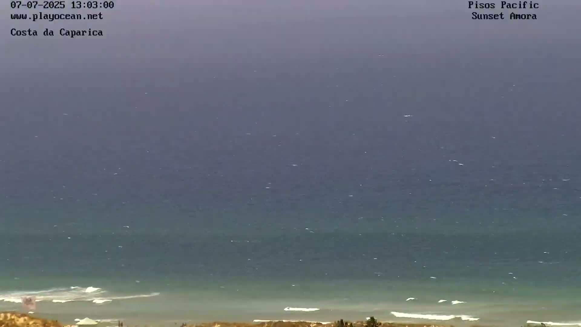 Costa da Caparica Coast Line & Atlantic Ocean Live Cam - Almada, Setubal, Lisbon, Portugal