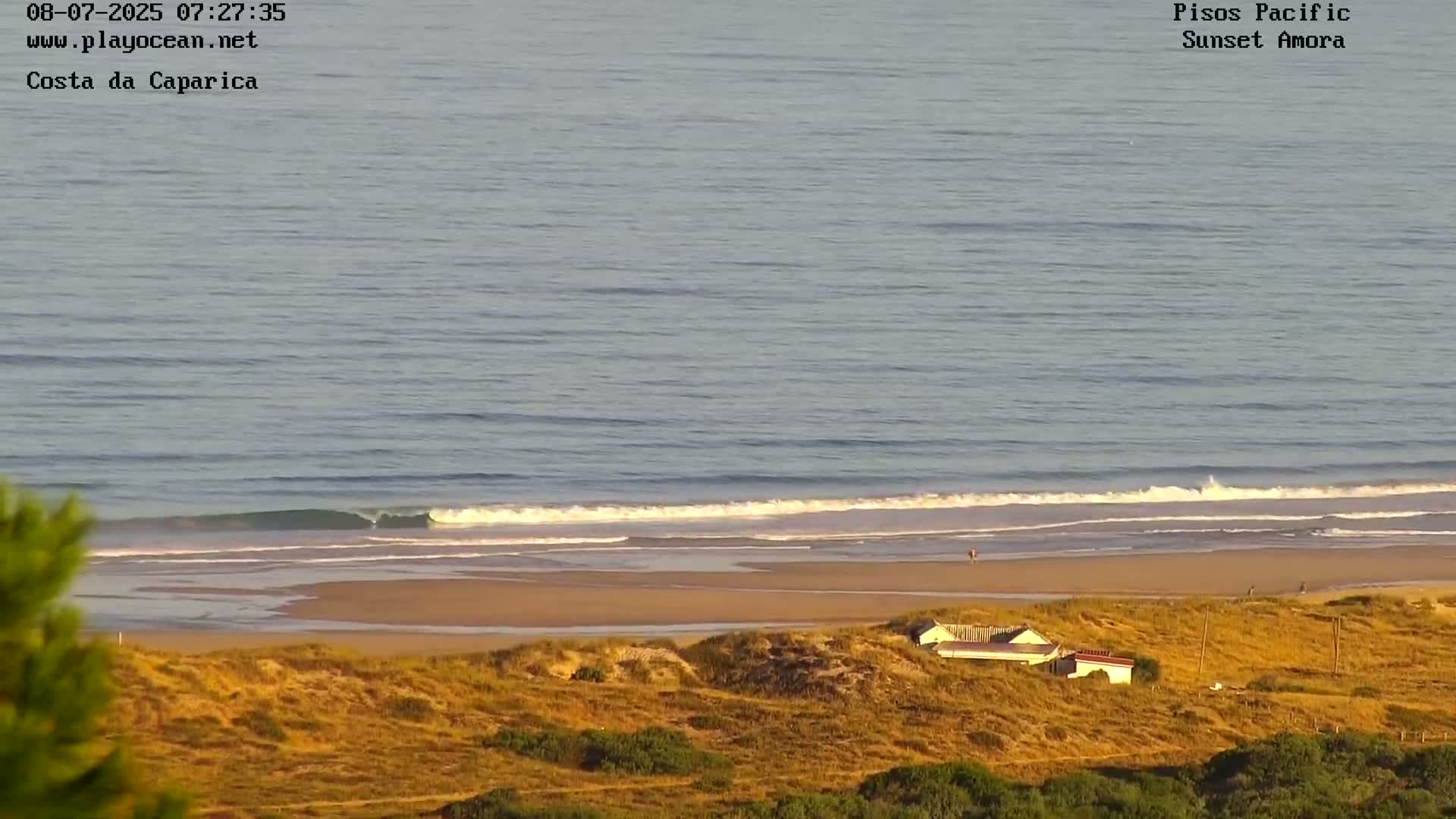 Costa da Caparica Coast Line & Atlantic Ocean Live Cam - Almada, Setubal, Lisbon, Portugal