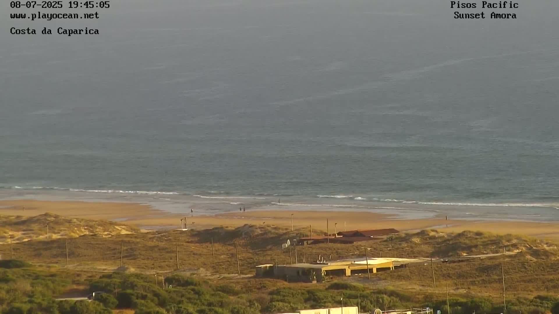 Costa da Caparica Coast Line & Atlantic Ocean Live Cam - Almada, Setubal, Lisbon, Portugal