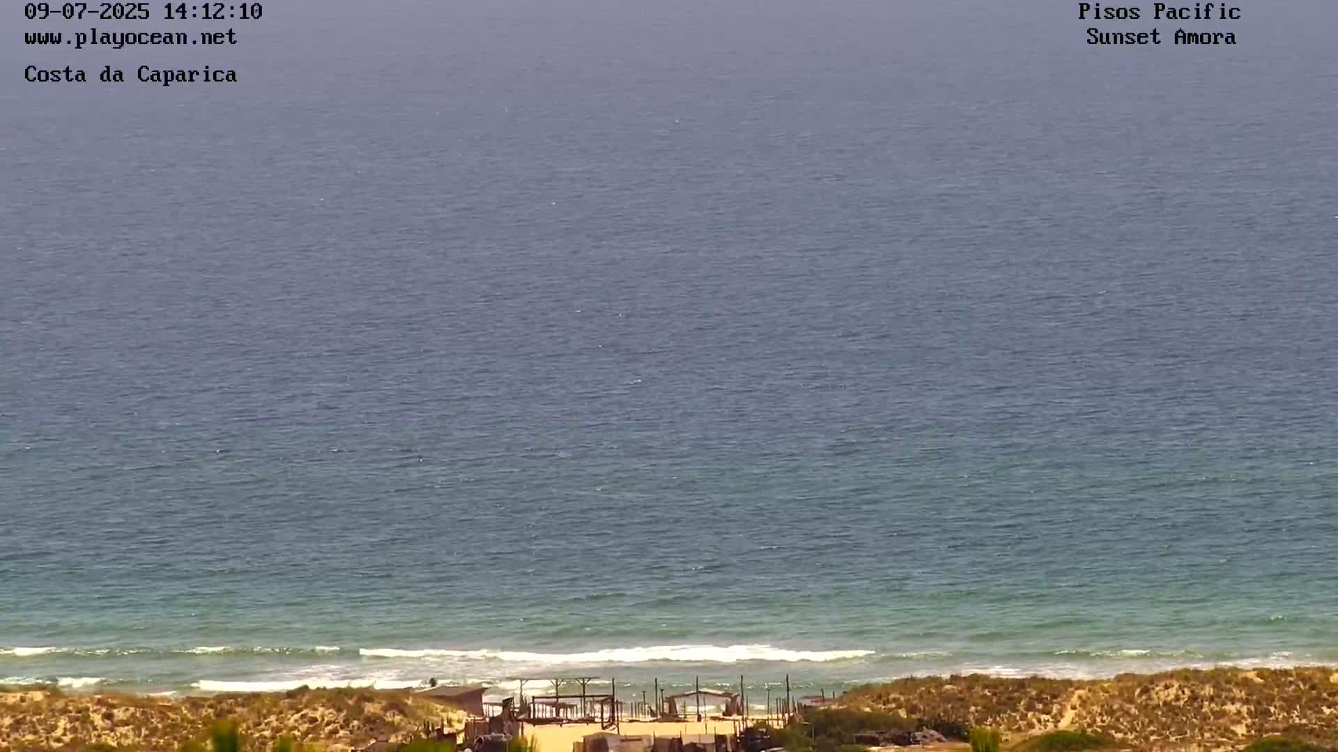 Costa da Caparica Coast Line & Atlantic Ocean Live Cam - Almada, Setubal, Lisbon, Portugal