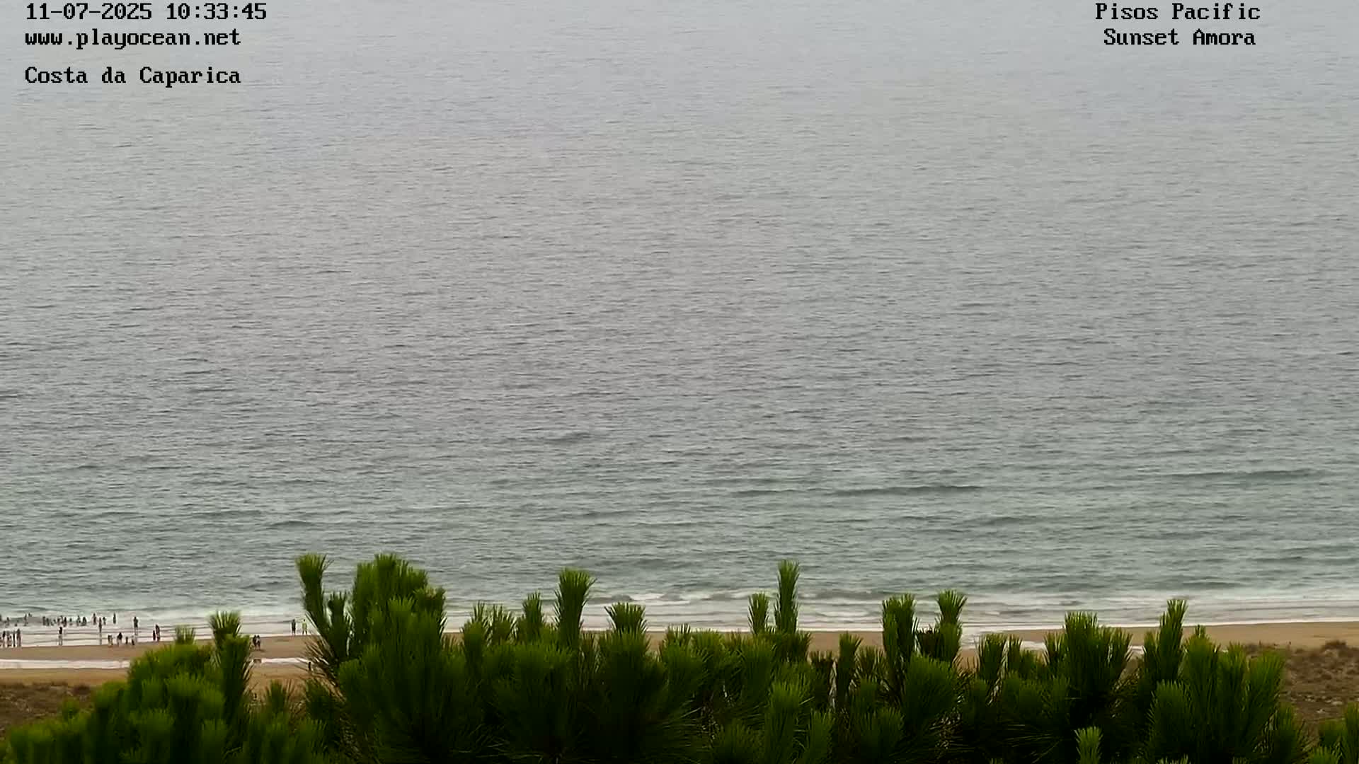 Costa da Caparica Coast Line & Atlantic Ocean Live Cam - Almada, Setubal, Lisbon, Portugal