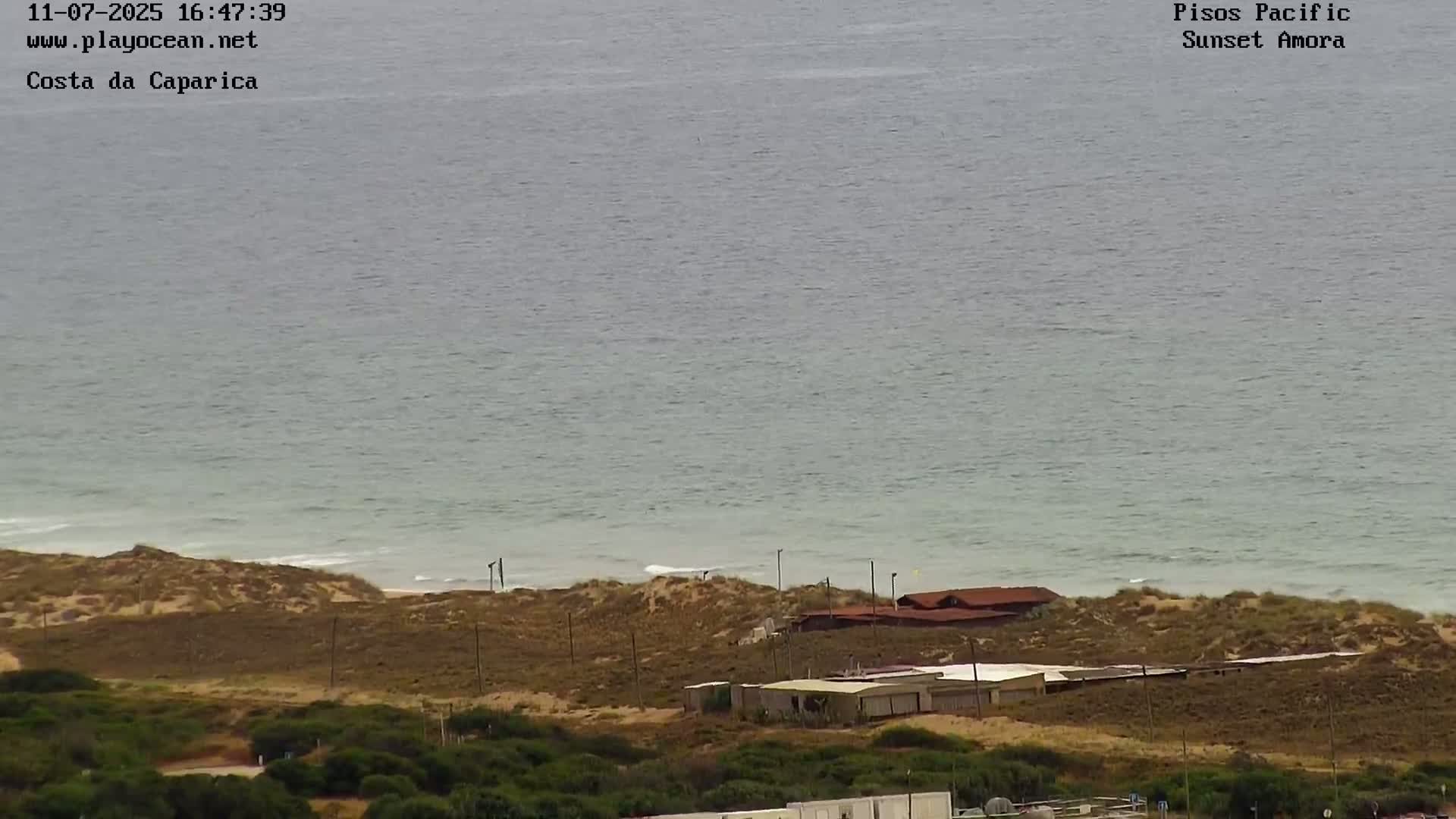 Costa da Caparica Coast Line & Atlantic Ocean Live Cam - Almada, Setubal, Lisbon, Portugal