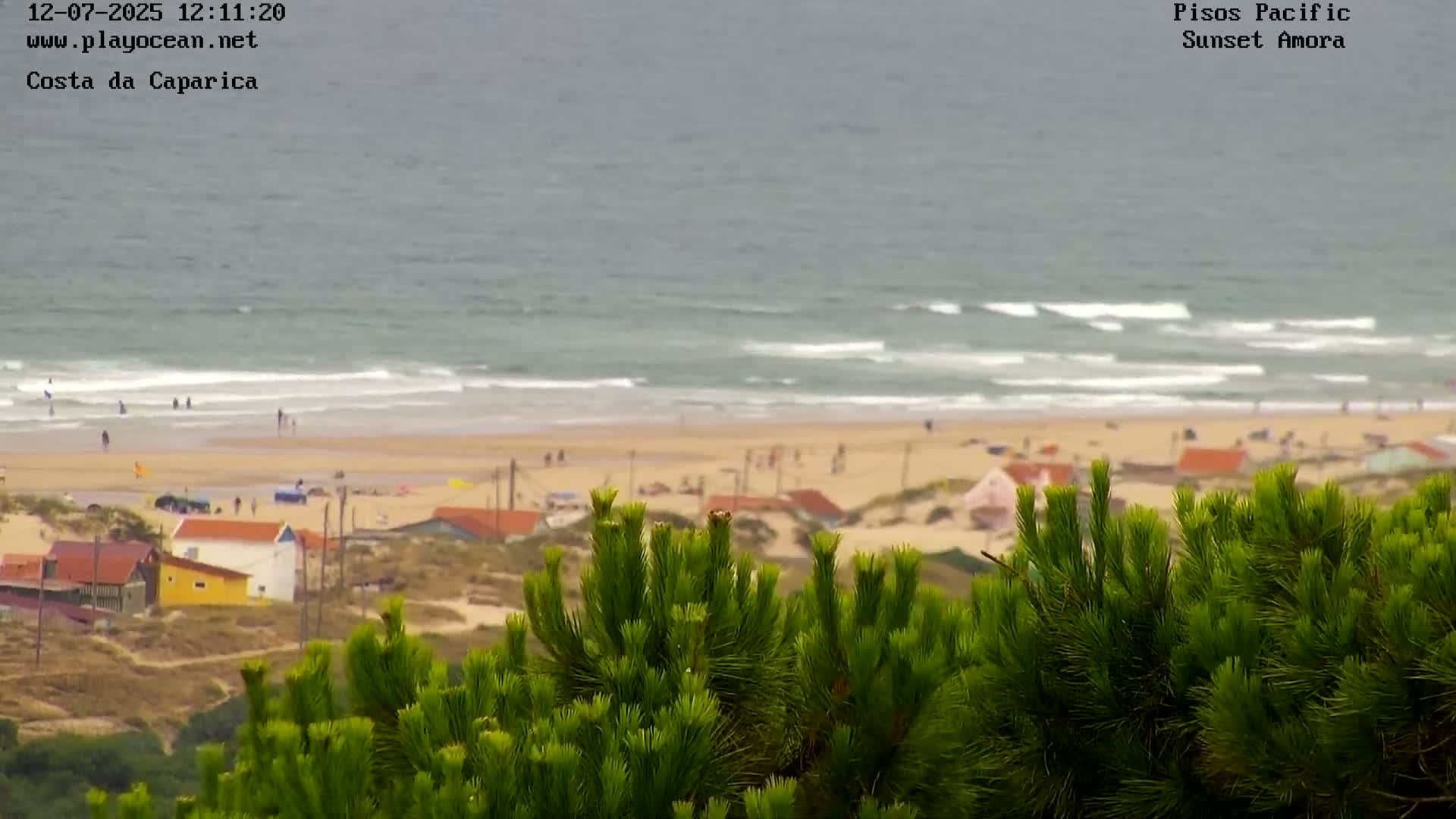 Costa da Caparica Coast Line & Atlantic Ocean Live Cam - Almada, Setubal, Lisbon, Portugal