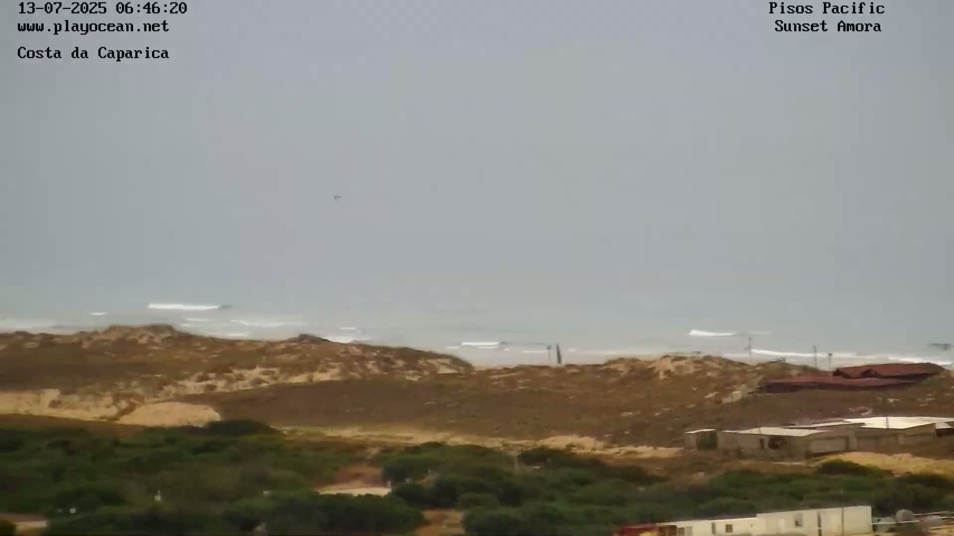 Costa da Caparica Coast Line & Atlantic Ocean Live Cam - Almada, Setubal, Lisbon, Portugal