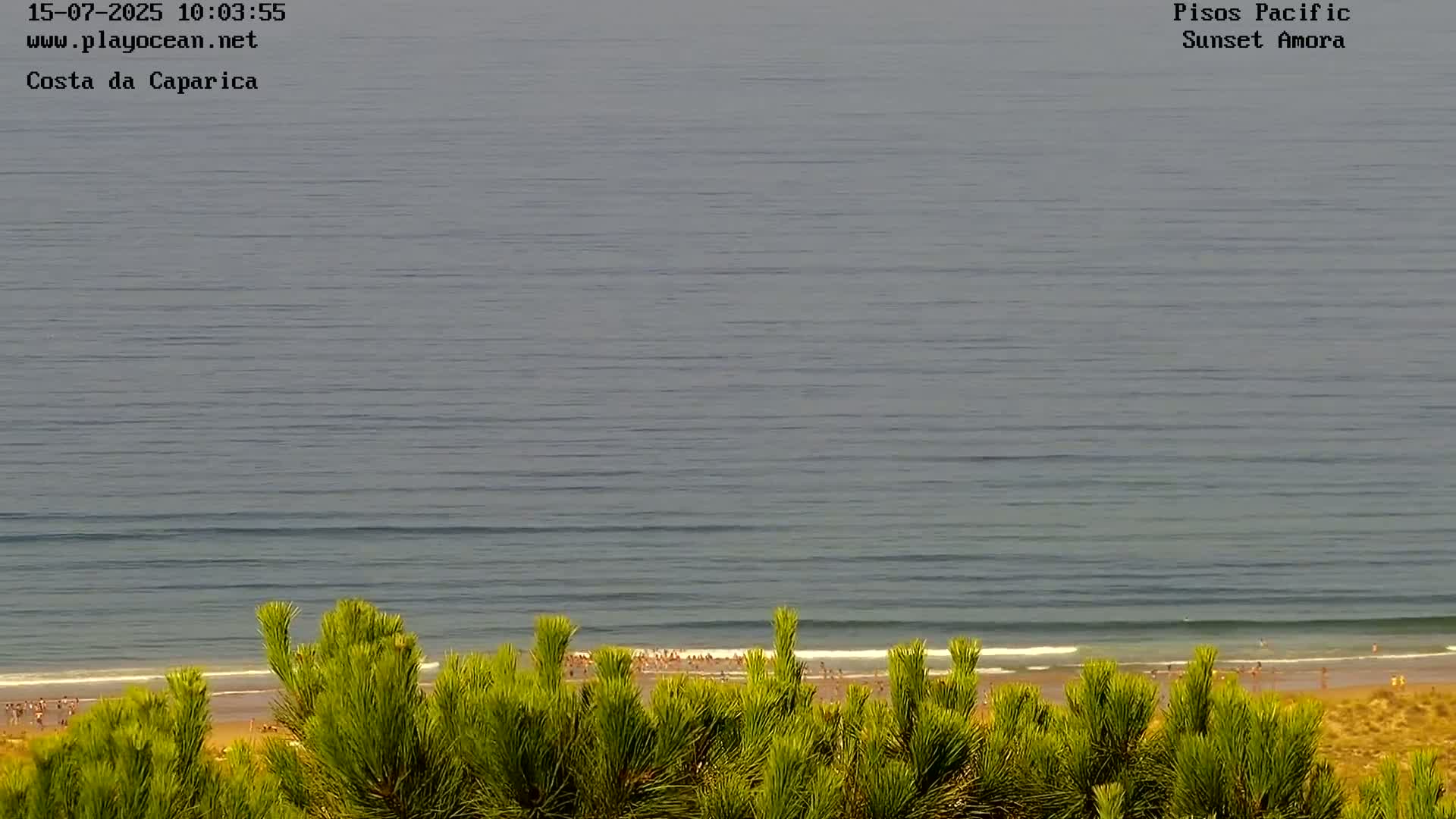 Costa da Caparica Coast Line & Atlantic Ocean Live Cam - Almada, Setubal, Lisbon, Portugal