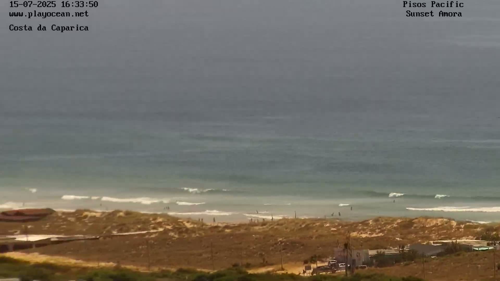 Costa da Caparica Coast Line & Atlantic Ocean Live Cam - Almada, Setubal, Lisbon, Portugal