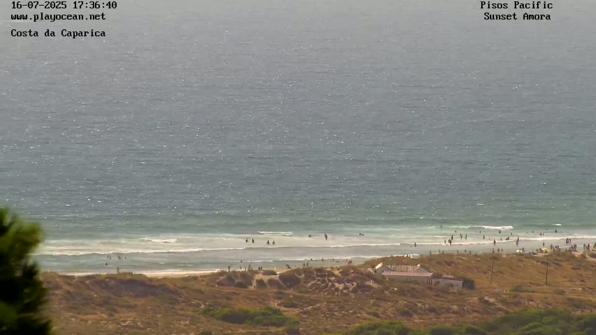 Costa da Caparica Coast Line & Atlantic Ocean Live Cam - Almada, Setubal, Lisbon, Portugal
