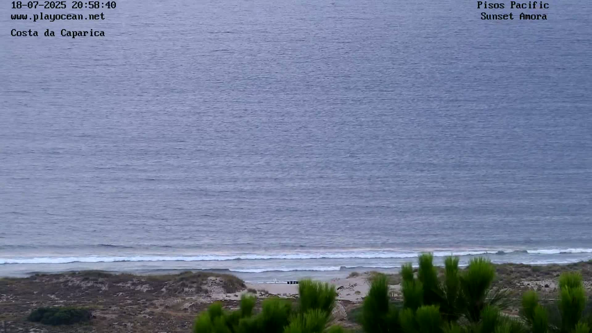 Costa da Caparica Coast Line & Atlantic Ocean Live Cam - Almada, Setubal, Lisbon, Portugal