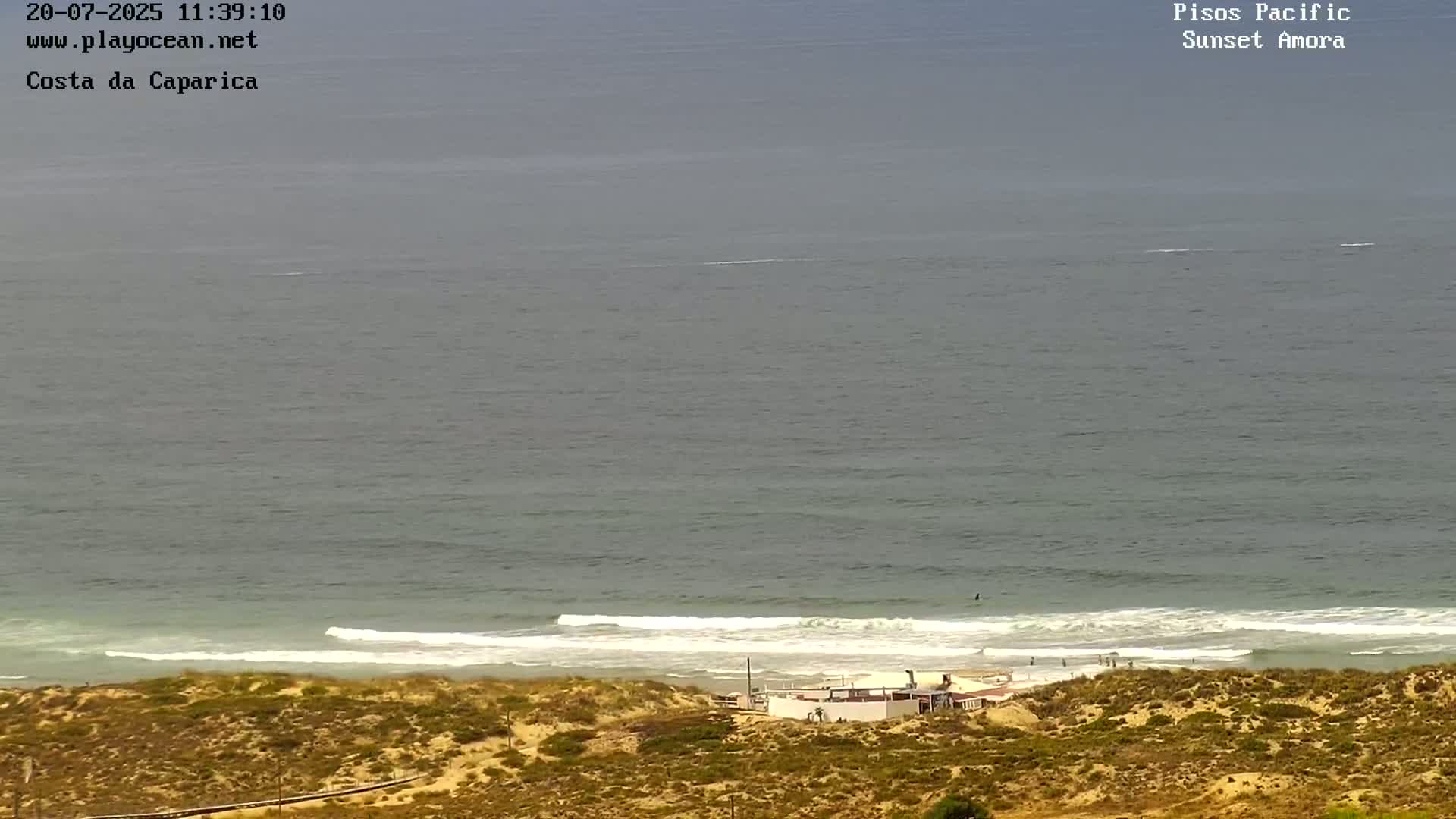 Costa da Caparica Coast Line & Atlantic Ocean Live Cam - Almada, Setubal, Lisbon, Portugal